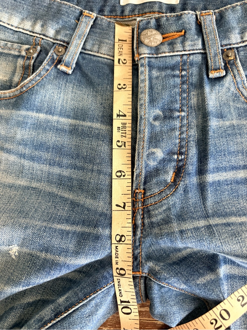 MOUSSY Distressed Japanese Denim Jeans Faded Slim Straight 30 - Picture 9 of 13